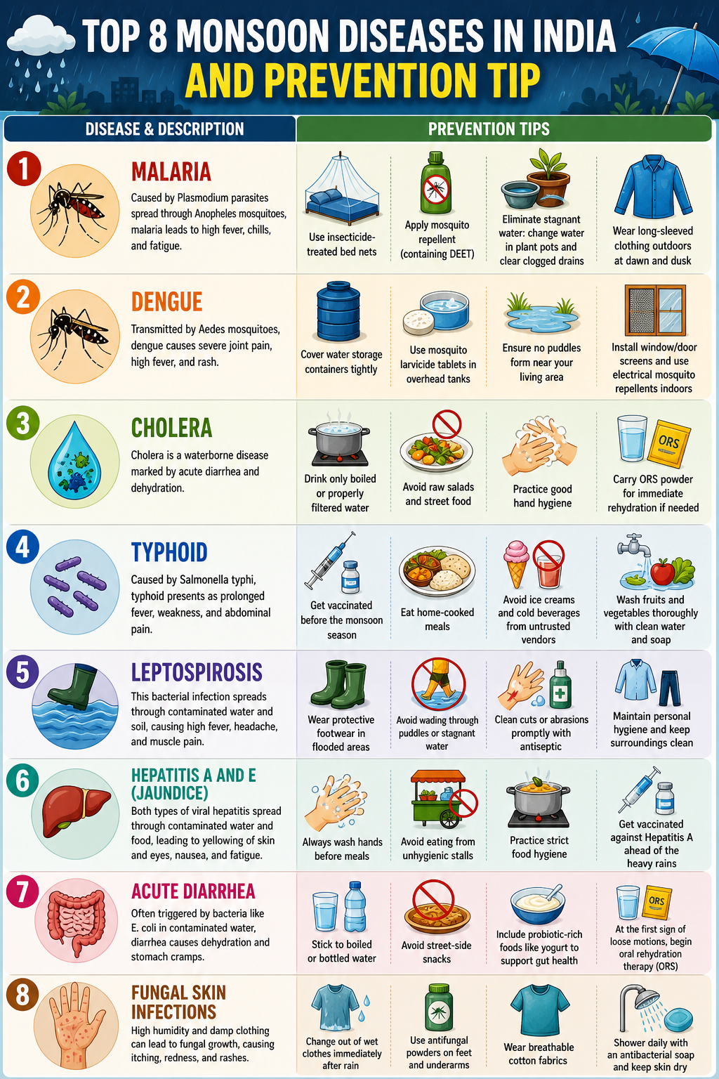 Top monsoon diseases and prevention tips - Lets Redefine Lifestyle