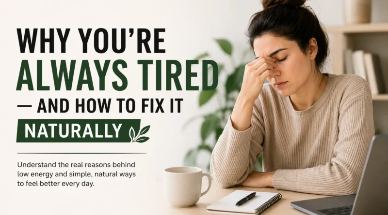 Why You’re Always Tired — And How to Fix It Naturally